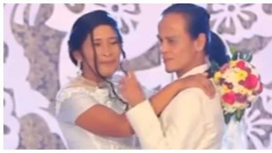 Lalaking "nanay" at babaeng "tatay", kinasal na matapos ang 20 taon na pagsasama