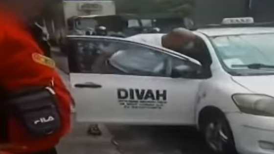 Rude driver counterflows & blocks taxi in Quezon City; boasts to be a soldier