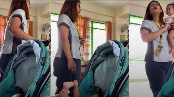 Titser, nagturo sa klase habang karga-karga ang baby; dedikasyon ni mam, hinangaan