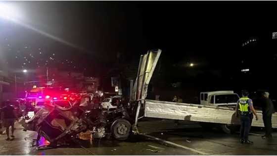 Truck, umararo ng 3 sasakyan sa Baguio City; truck driver at 2 niyang pahinante, patay
