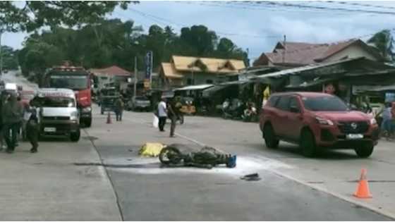 Senior citizen rider dies after crashing onto a truck