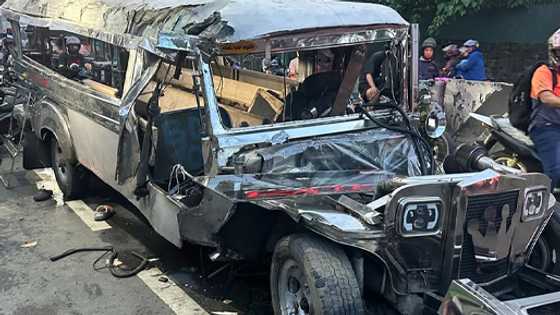 Jeepney crashes into post on Quirino Highway injuring three people