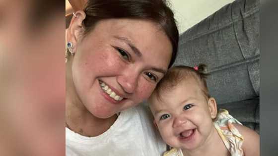 Video nina Angelica Panganiban at Baby Bean sa playground, kinagiliwan