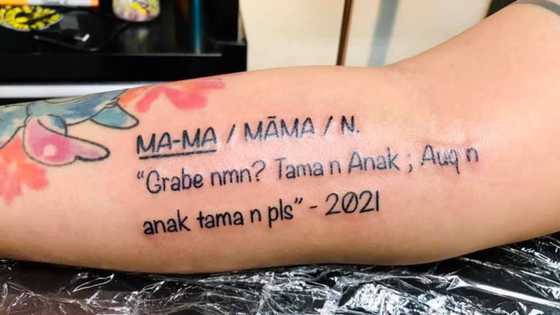 Sagot ng ina sa kanyang anak na ipina-tattoo ng huli, kinagiliwan ng netizens sa socmed