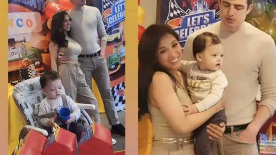 Roxanne Barcelo and Jiggs celebrate their son Cinco's first birthday