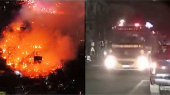 Firetruck na reresponde sana sa napakalaking sunog, naka-aksidente sa kalsada; 1 rider, patay
