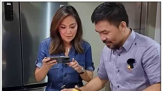 Karen Davila, binisita si Sen. Manny Pacquiao sa kanilang mansyon