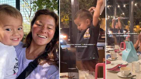 Video of Andi Eigenmann’s adorable son Koa performing “magic trick” goes viral