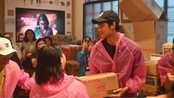 Donny Pangilinan, personal na nagdala ng relief goods sa Angat Buhay office