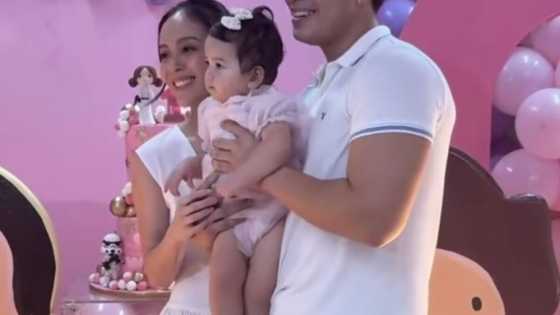 Photos mula sa first birthday party ng anak ni Diego Loyzaga, viral na