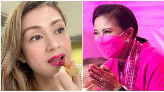 Carla Abellana greets VP Leni Robredo, posts lovely photos of her applying pink lipstick