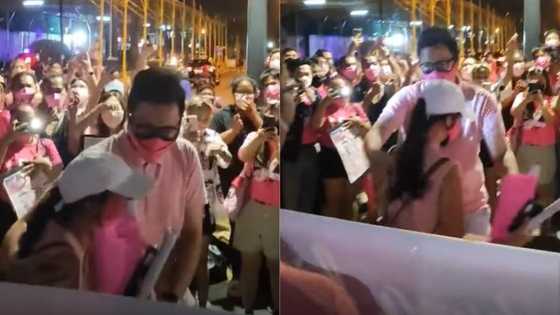 Kakampink couple, na-engage sa kasagsagan ng People's rally sa Pasig City