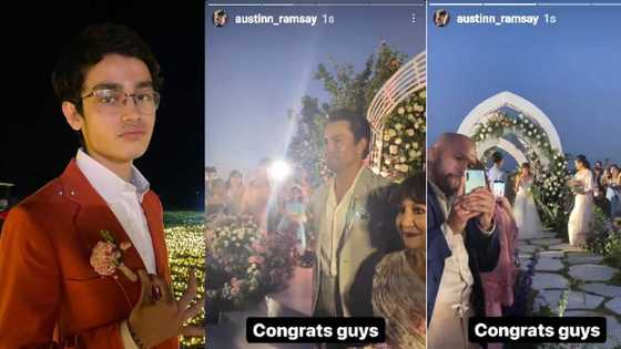 Austin Ramsay congratulates father Derek Ramsay, Ellen Adarna on their wedding