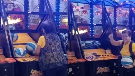 Lola na naka-554 points sa basketball arcade, kinagiliwan online