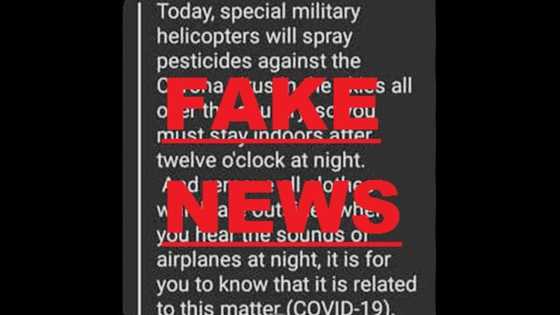 Fake news: PH Military helicopters to spray pesticides vs COVID-19