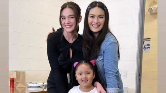 Bea Alonzo hangs out with Pauleen Luna and her daughter Tali Sotto backstage