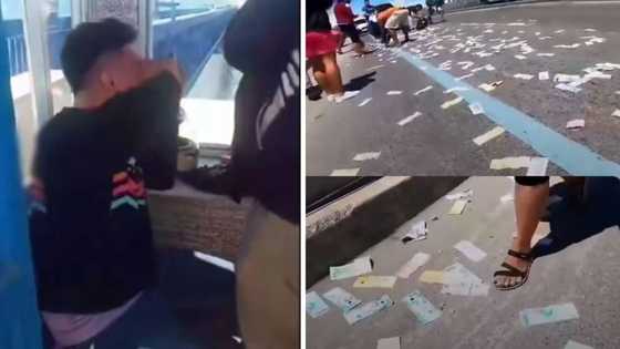 Video ng kolektor na humagulgol, nagmakaawa, pagkatapos tumilapon mga P3-4 milyon sa daan, viral