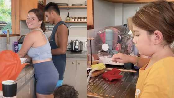 Anak ni Andi Eigenmann na si Ellie, hinangaan sa pagtulong nito sa gawaing bahay
