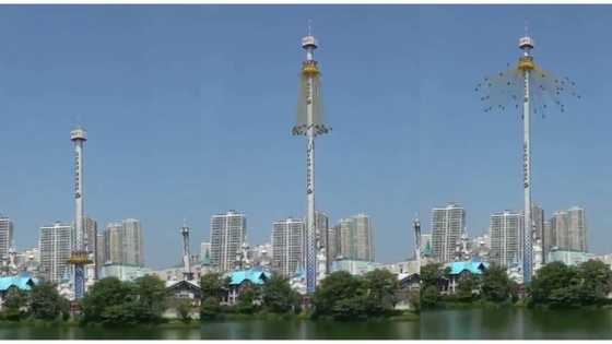 Intense Gyro Drop free-fall amusement park ride circulating on social media is fake