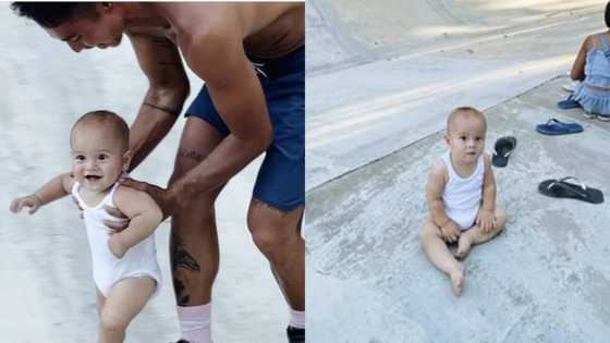 Andi Eigenmann shares baby Koa's first skating experience with Philmar Alipayo