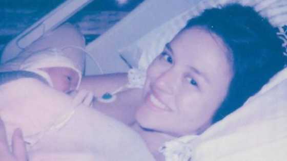 Georgina Wilson introduces her third child, Charlotte Arabella