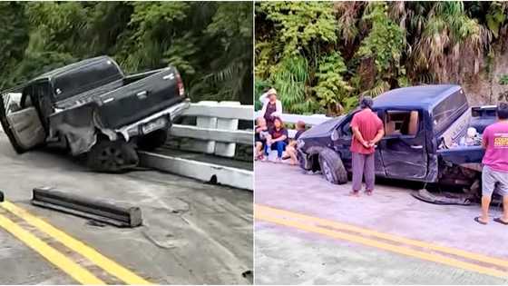 Pickup, sumalpok sa bakod ng tulay; 1 patay, 10 sugatan, 1 pasahero tumilapon