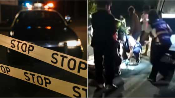 Man being carried in an ambulance dies after being hit by a drunk motorcycle rider