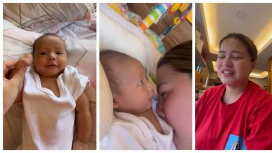 Antonette Gail gets emotional while cuddling with Baby Meteor