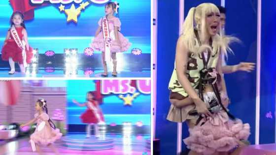 Mini Ms. U contestant na tumakbo at yumakap kay Vice Ganda kahit di pa tapos ang intro, kinagiliwan