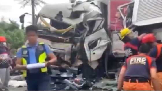 3 truck, nagkarambola sa Quezon; 1 patay, 5 sugatan