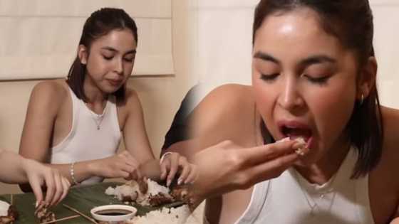 Julia Barretto, walang arteng nagkamay sa mukbang vlog ng kaibigan ni Gerald Anderson