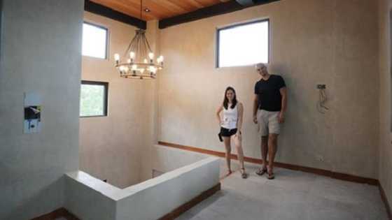 Team Kramer shows off the elevator of their brand new house