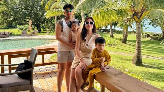 Angeline Quinto, Nonrev Daquina take daughter Sylvia on her first beach trip