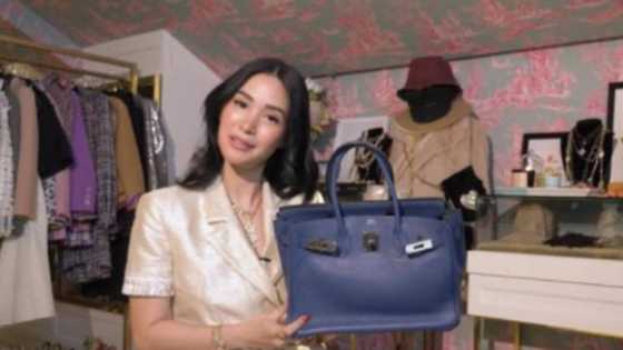 Heart Evangelista explains the lovely 'bribe' history of her blue Birkin bag