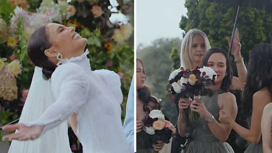 Lovi Poe, ipinasilip video ng ang aktwal na pagpatak ng ulan habang siya'y kinakasal