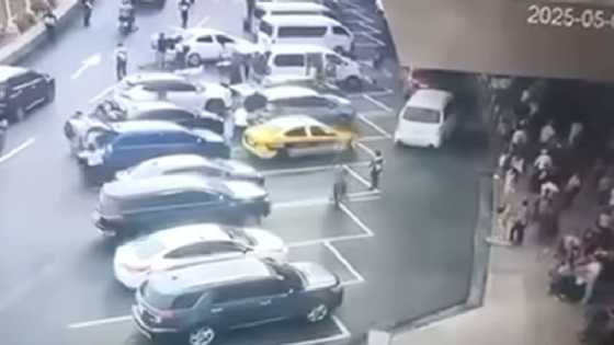 Mga ganap bago sumalpok ang itim na SUV sa NAIA Terminal 1, nakunan ng CCTV