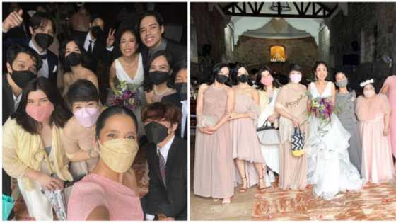 Maxene, Saab Magalona spotted at their brother Nicolo's wedding