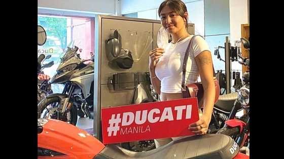 Nadine Lustre, viral dahil sa photos niya habang bumibili ng mamahaling Ducati motor