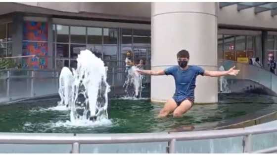 YouTuber na naligo sa fountain sa may parke na malapit pa sa simbahan, arestado