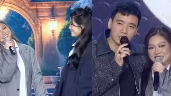 Erik Santos surprises Rufa Mae Quinto with flowers during live "Paubaya" duet