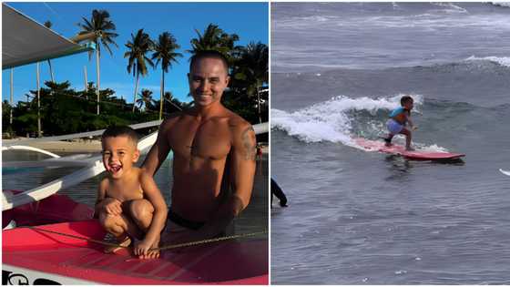 Philmar Alipayo, ibinida ang husay sa pag-surf ng anak na si Koa