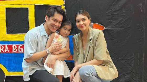 Glimpses of Carlo Aquino, Trina Candaza's daughter Enola Mithi's moving up day go viral