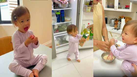 Video of baby Dahlia helping Erwan Heussaff in the kitchen captures netizens' hearts