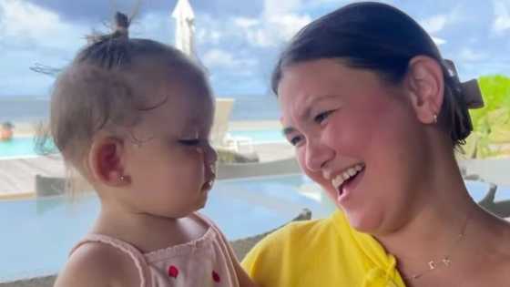 Angelica Panganiban posts new adorable video of baby Amila eating pizza