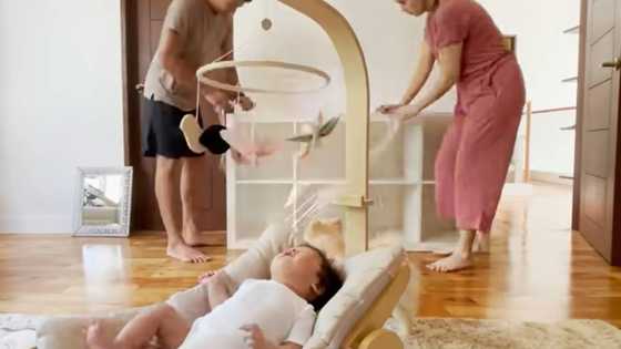Vin Abrenica and Sophie Albert set up their baby's nursery room on their own