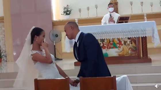 Wedding guests, tawang-tawa sa "you may kiss the bride" moment sa kasal