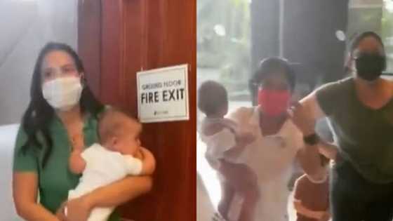 Isabelle Daza recounts experience of fire alarm scare: "We had to run down 26 flights of stairs"