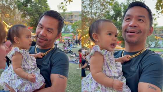 Manny Pacquiao shares sweet singing moment with granddaughter Clara