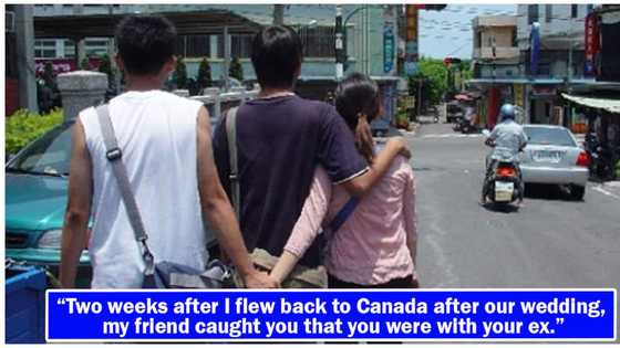 Husband lashes at his wife who was with her ex while he was working abroad