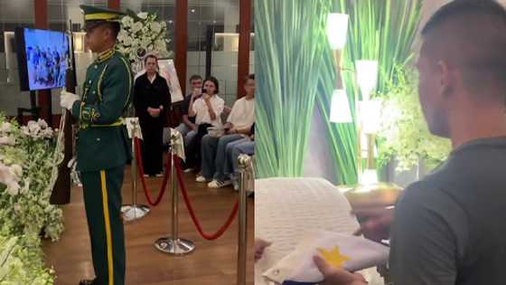 Ate Guy, binigyang-pugay ng militar sa unang gabi ng lamay; Philippine flag, ipinatong sa kabaong